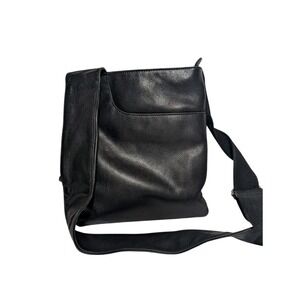 GENUINE iLi New York Toronto Soft Leather Bag Purse Cross Body‎ Black Unisex